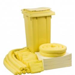 Mobilny zestaw sorbentów chemicznych WHEELY, 120l, absorpcja 112l